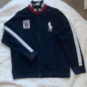 Polo by Ralph Lauren Dark Blue Jacket with White and Red Details